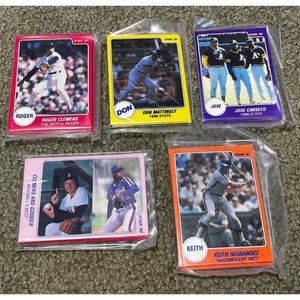5 Mint 1987 STAR Card Sets Jose Canseco, Roger Clemens, Gooden, Mattingly, + Lot